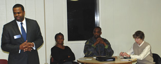 Senator Reed w/ Board Members speaking at the Jan 2008 meeting.